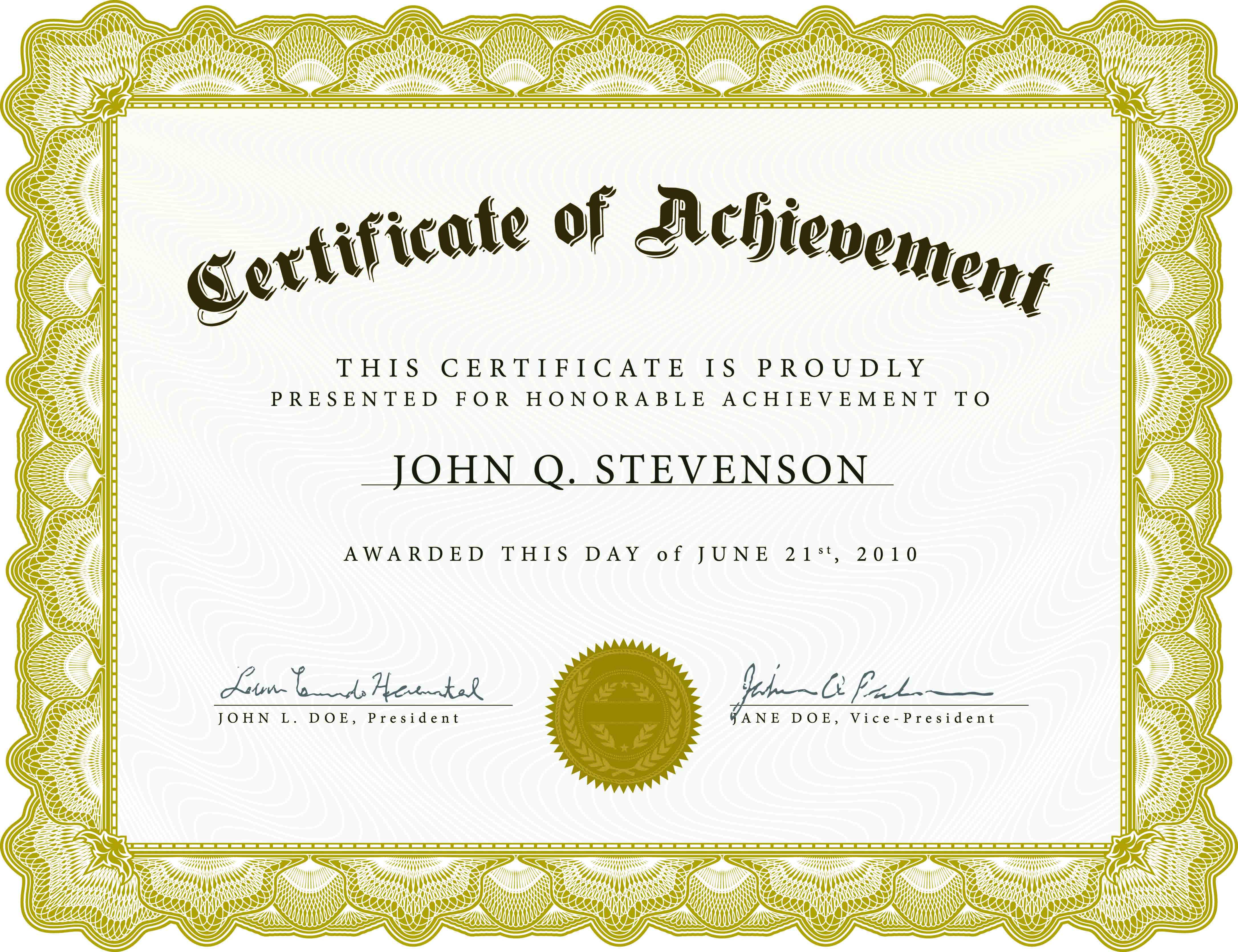 Download Blank Certificate Template X3Hr9Dto | St. Gabriel&amp;#039;s Youth - Free Customizable Printable Certificates Of Achievement