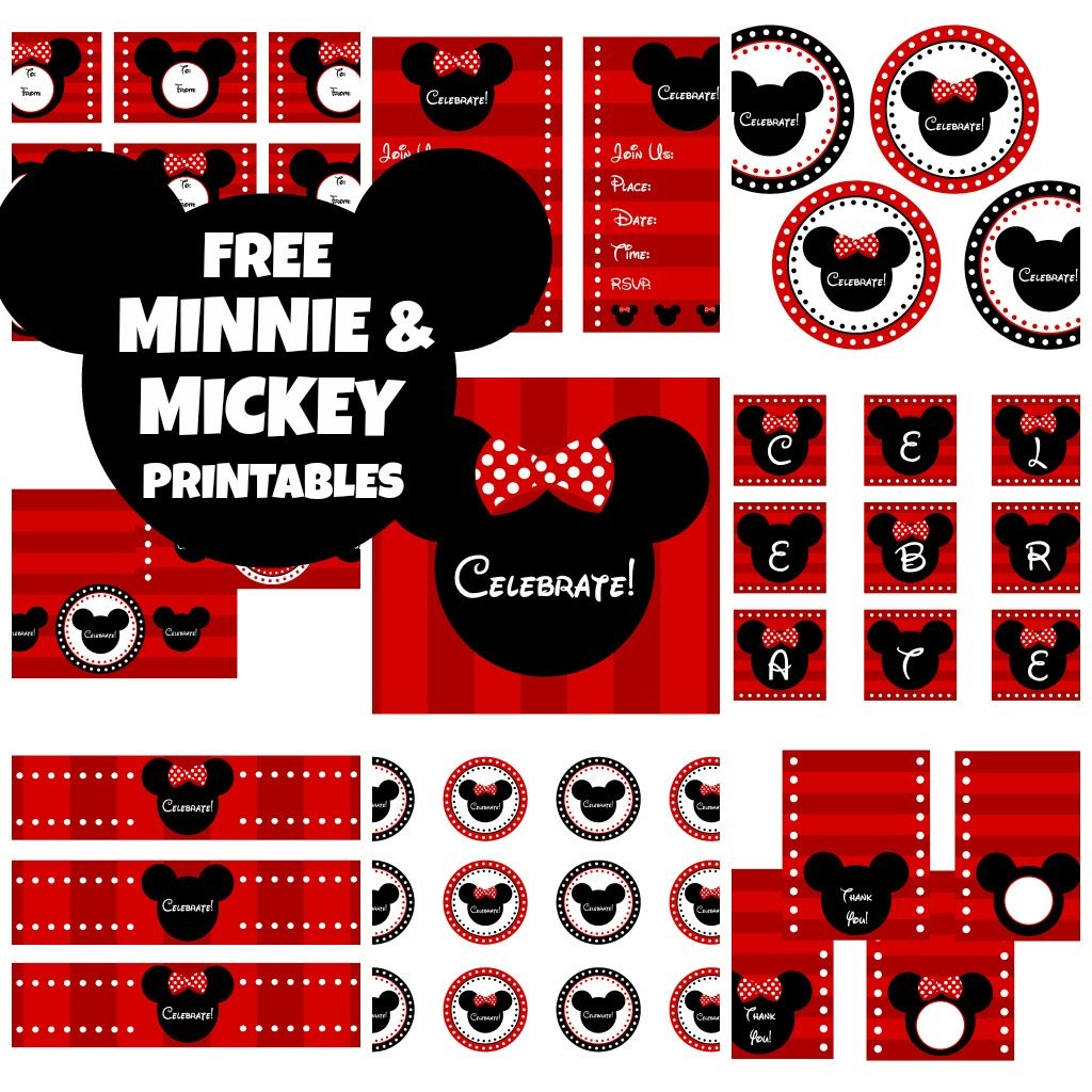 Download These Awesome Free Mickey &amp;amp; Minnie Mouse Printables - Free Printable Mickey Mouse Favor Tags