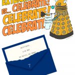 Dr. Who Birthday Party Invitation (Downloadable Template, Too   Doctor Who Party Invitations Printable Free