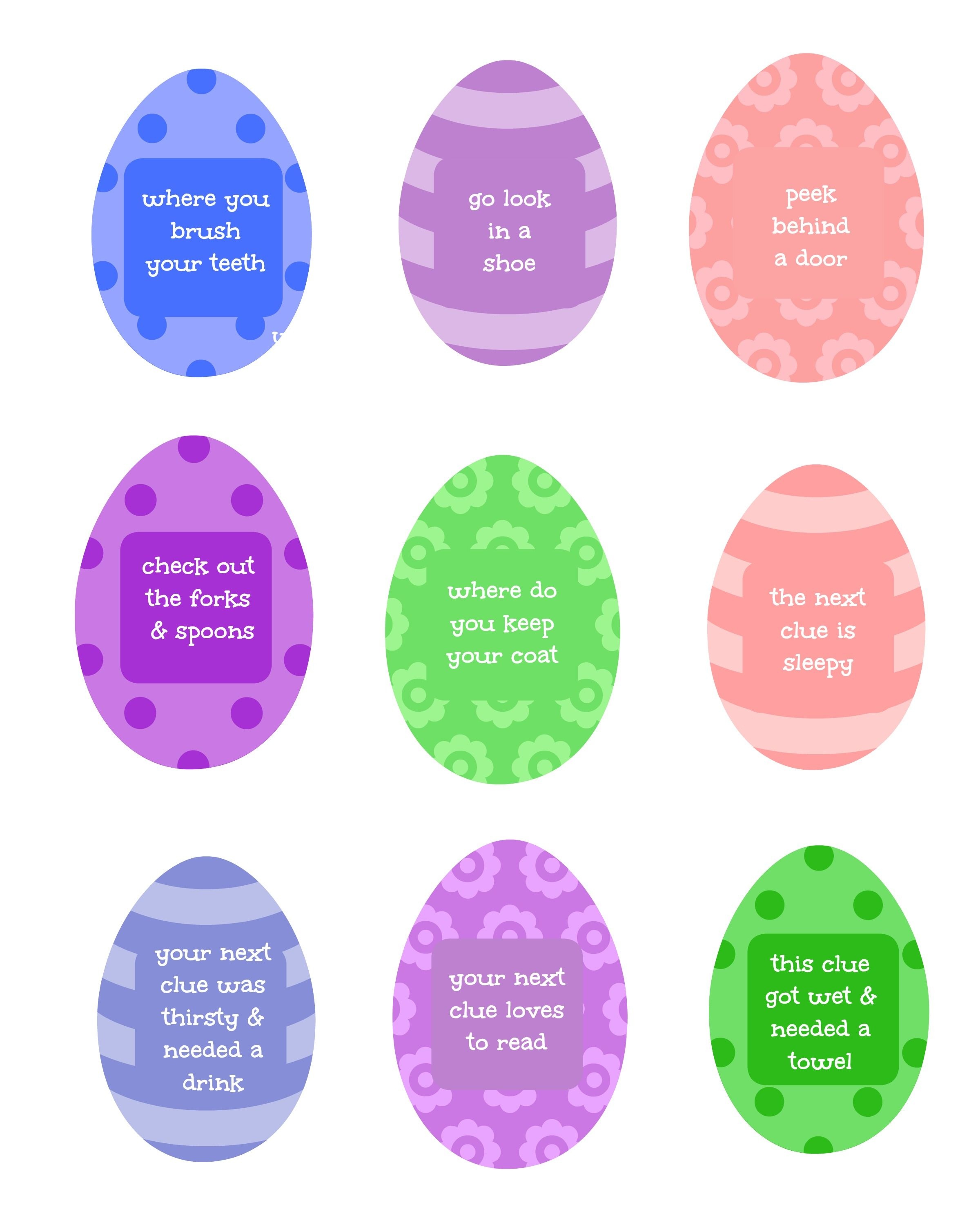 Easter Egg Hunt Clues {With Free Printable!} In 2019 | Easter - Free Printable Easter Stuff