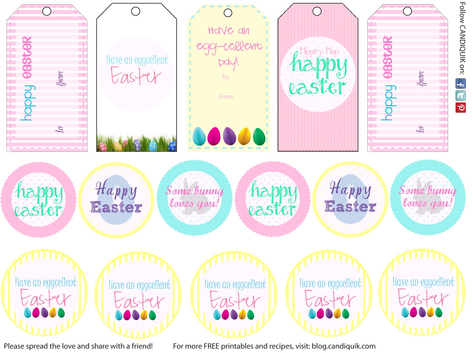 Easter Tags – Happy Easter &amp;amp; Thanksgiving 2018 - Free Printable Easter Basket Name Tags