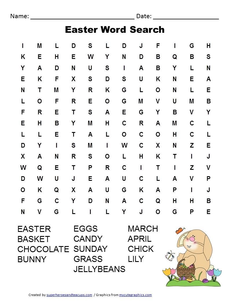 Easter Word Search Free Printable | Work Things | Easter Worksheets - Free Printable Easter Worksheets For 3Rd Grade