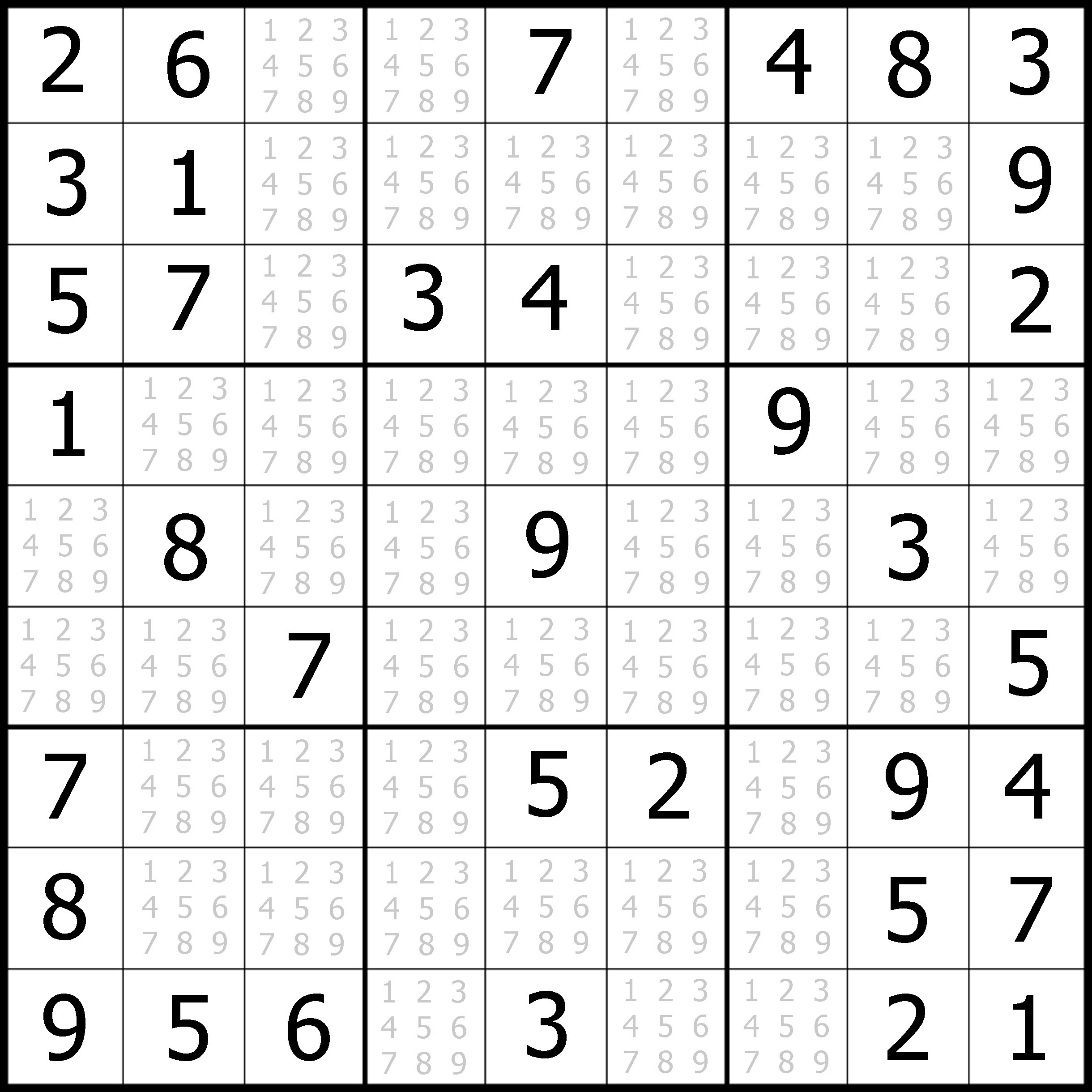 free printable sudoku puzzles hard