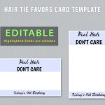 Editable Hair Tie Favors Card Template To Have And To Hold | Etsy   To Have And To Hold Your Hair Back Free Printable