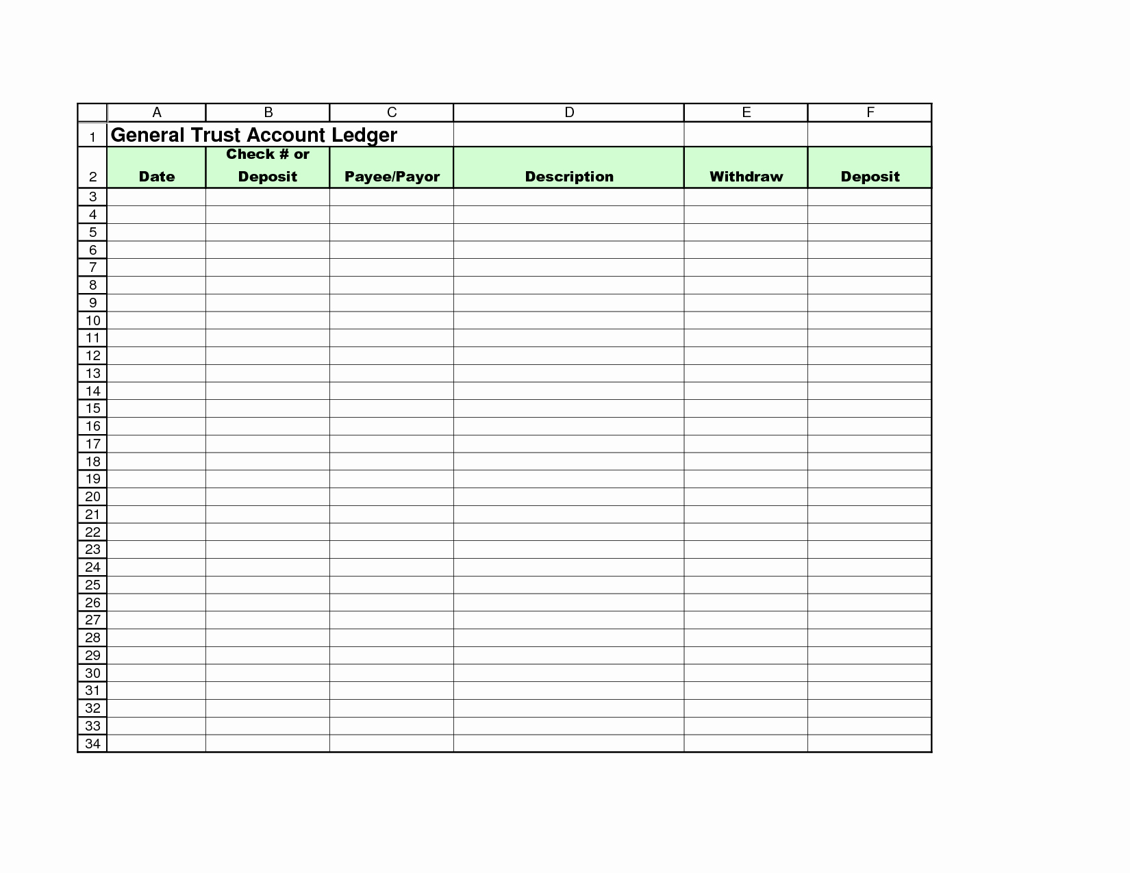 Elegant 5 Best Of Free Printable Ledger Balance Sheet – Culturatti - Free Printable Rent Ledger