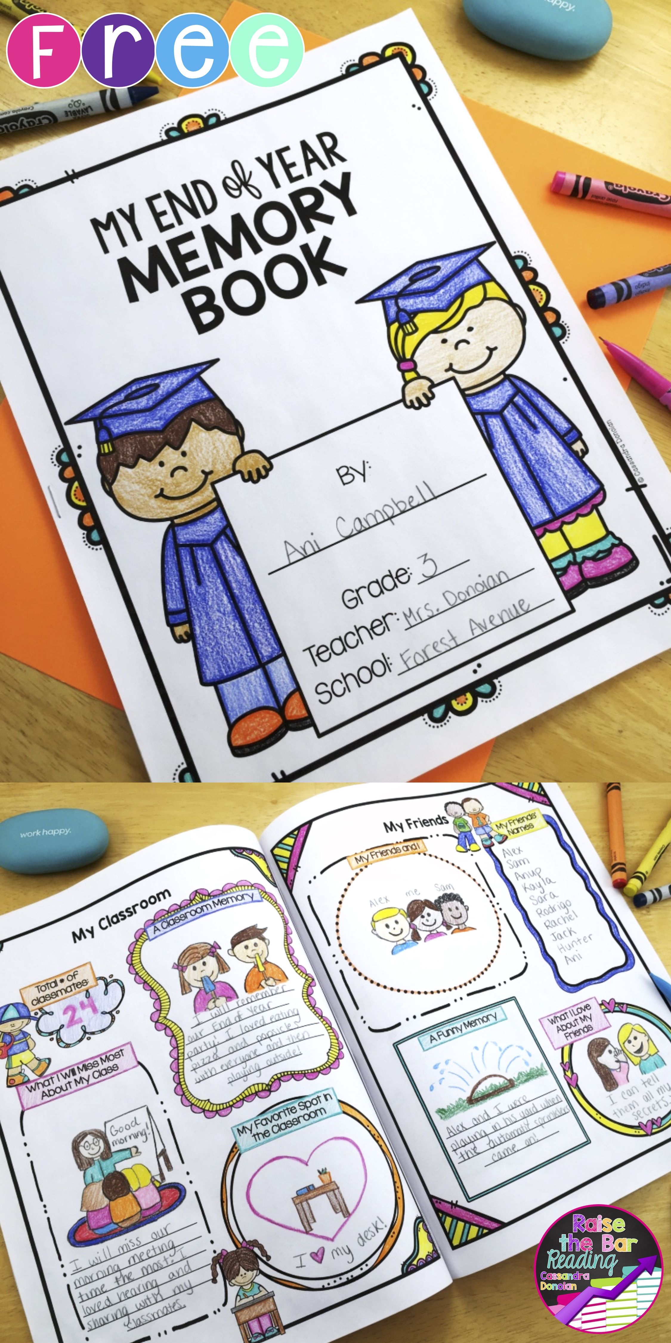 End Of Year Memory Book *free | Raise The Bar Reading Resources - Free Printable Preschool Memory Book