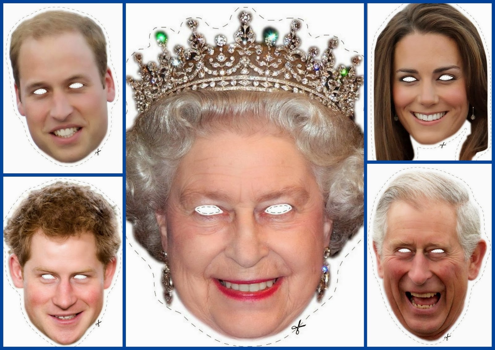 English Royal Family Free Printable Masks. - Oh My Fiesta! In English - Free Printable Face Masks