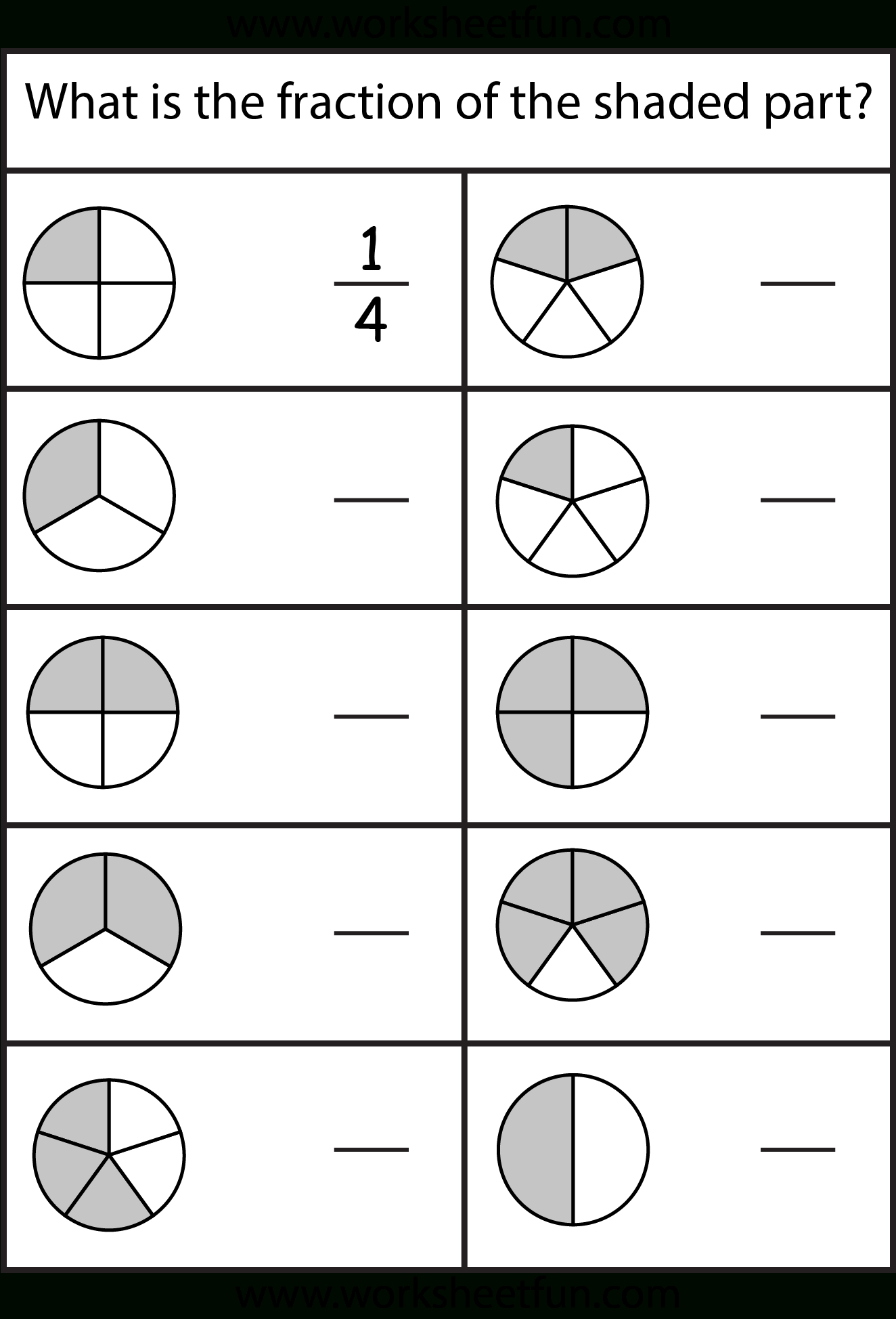 Free Printable Blank Fraction Circles