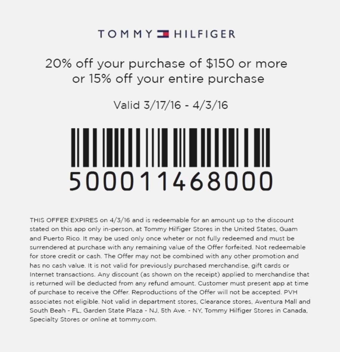 Exceptional Tommy Hilfiger Outlet Printable Coupon | Jeettp - Printable Thangles Free
