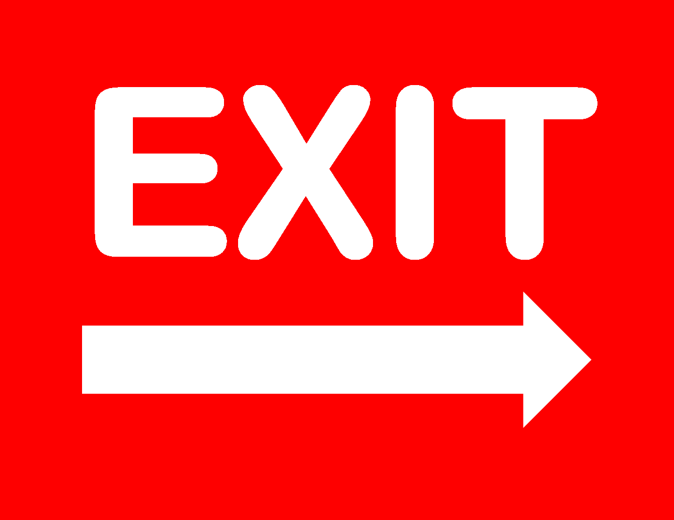 Exit Signs Printable Free