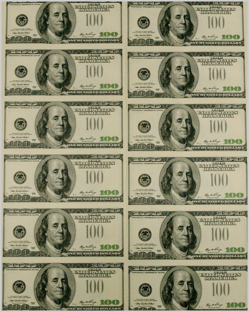 Fake Dollars Printable - Masterprintable - Free Printable Play Dollar Bills