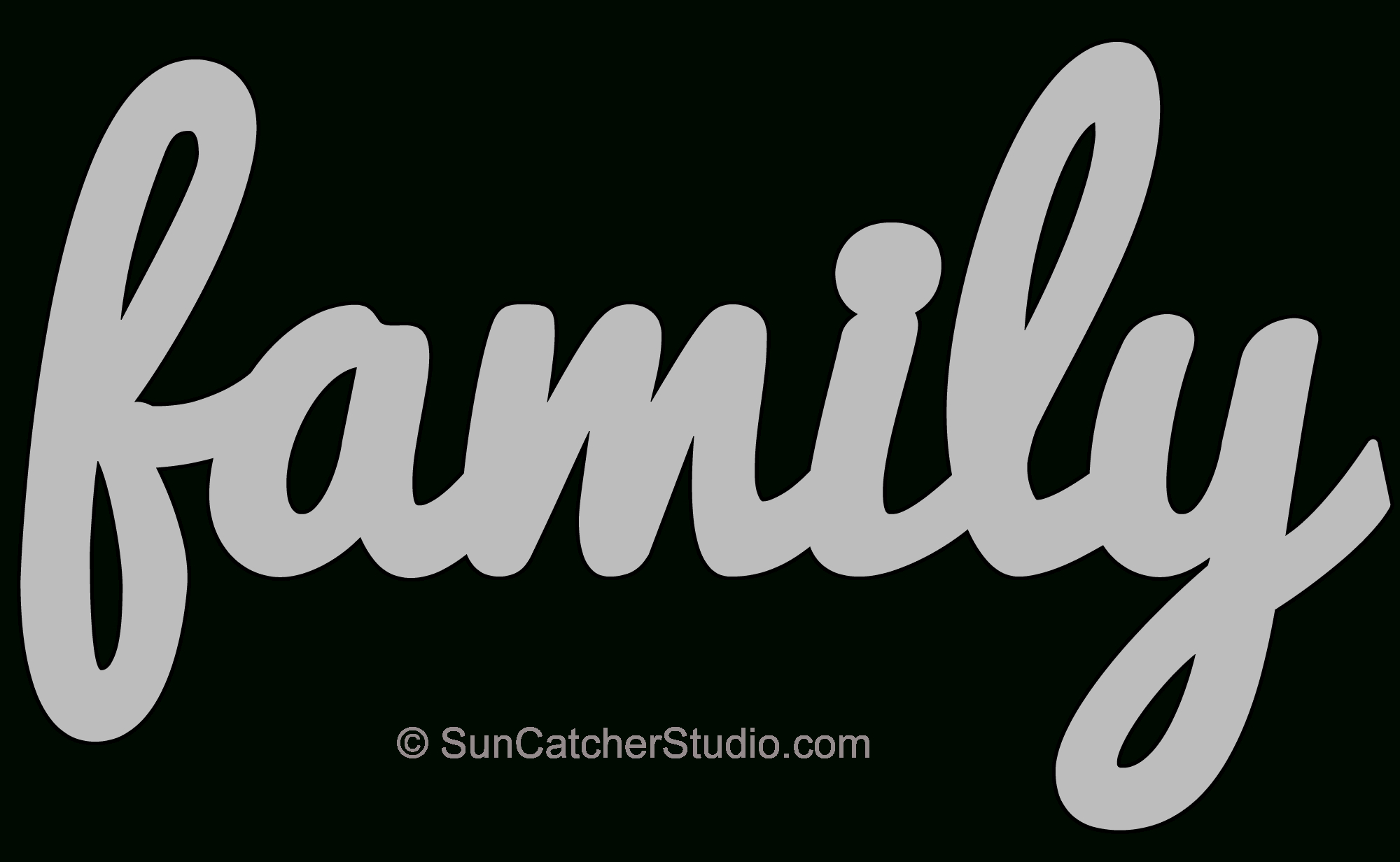 Family - Pattern, Template, Stencil, Printable Word Art Design - Free Printable Stencil Patterns