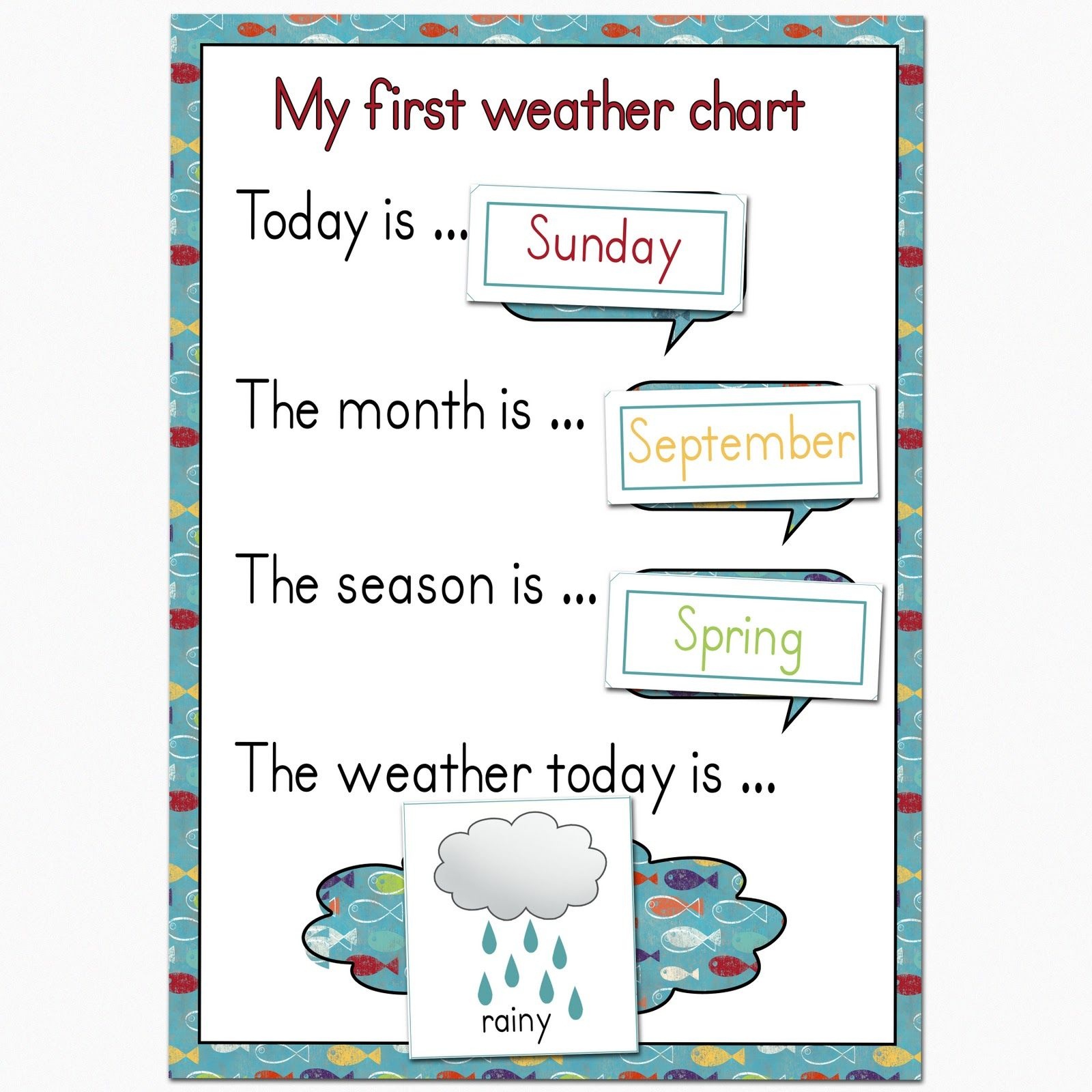 Fantail Digital Art: My First Weather Chart Free Printable | Science - Free Printable Weather Chart For Preschool