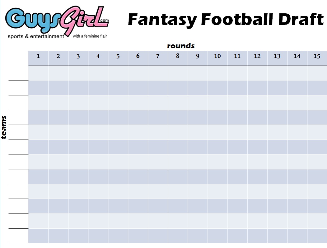 Fantasy Football Draft Sheets Printable Free – Orek - Fantasy Football Draft Sheets Printable Free