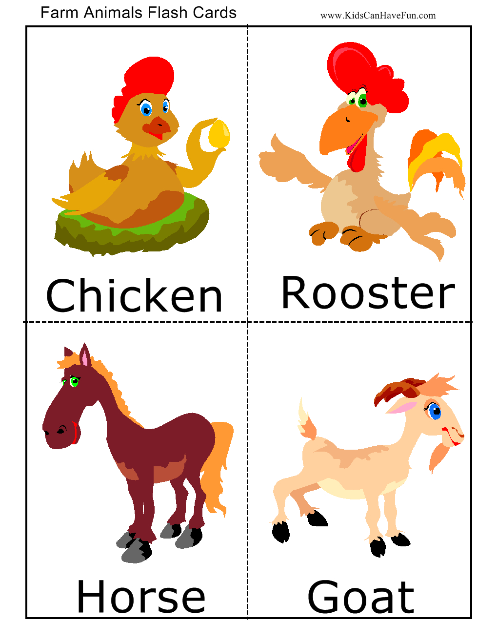 Farm Animal Flashcards | For The Classroom | Farm Animals Pictures - Free Printable Farm Animal Flash Cards