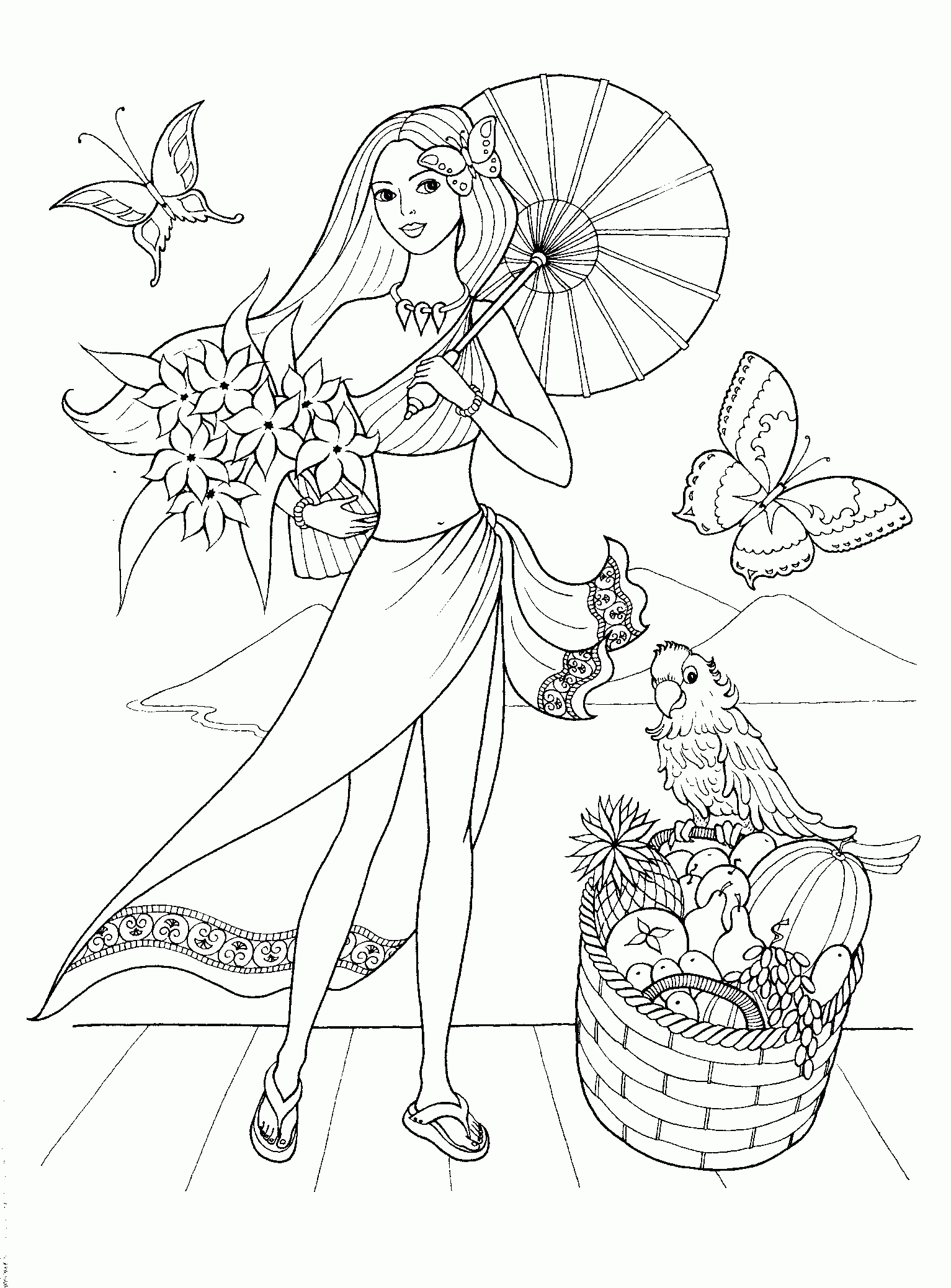 Fashion Coloring Pages | Fashionable Girls Coloring Pages 1 - Free Printable Coloring Pages For Girls