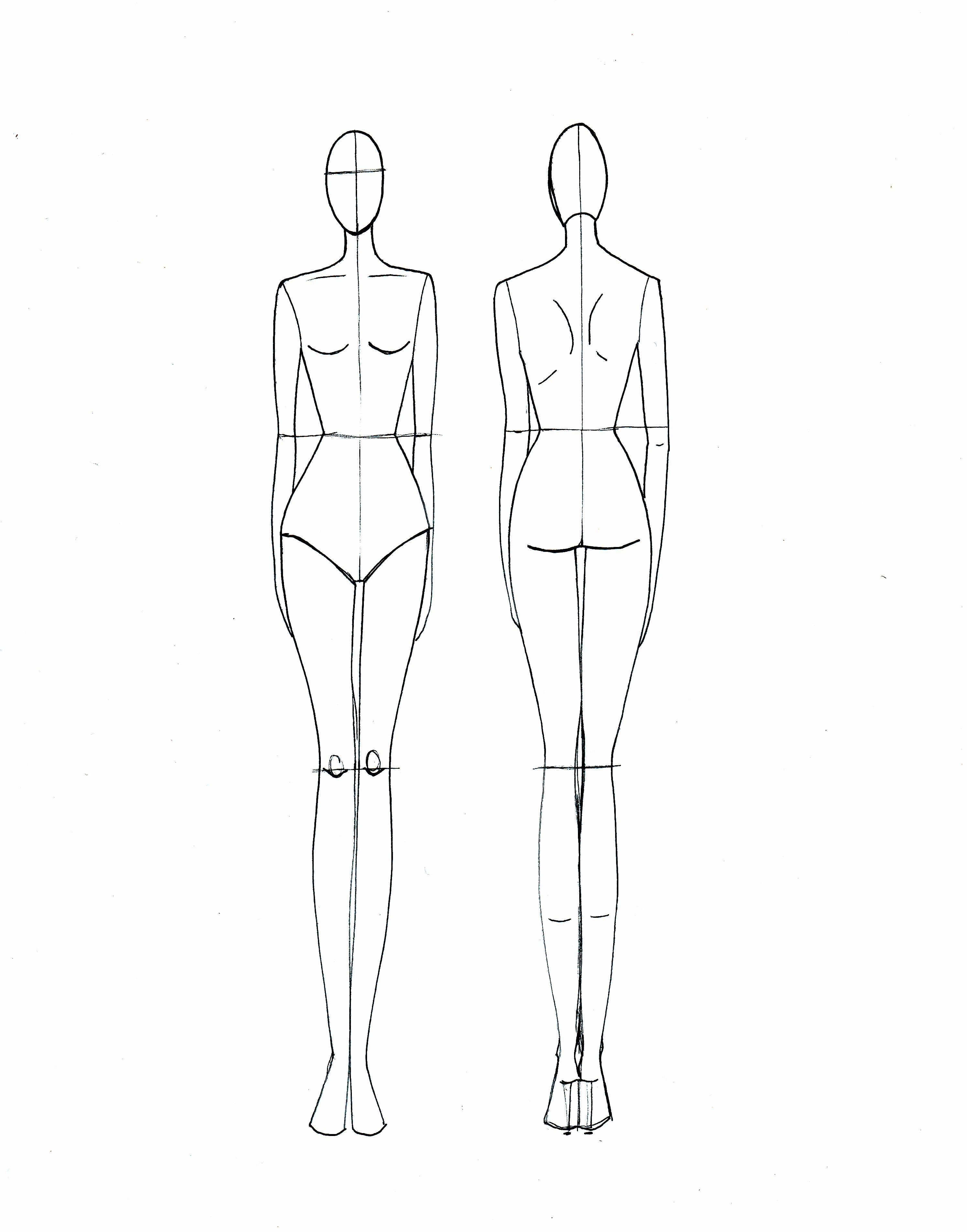 Fashion Drawing Template | For A Rainy Day | Fashion Model Sketch - Free Printable Fashion Model Templates