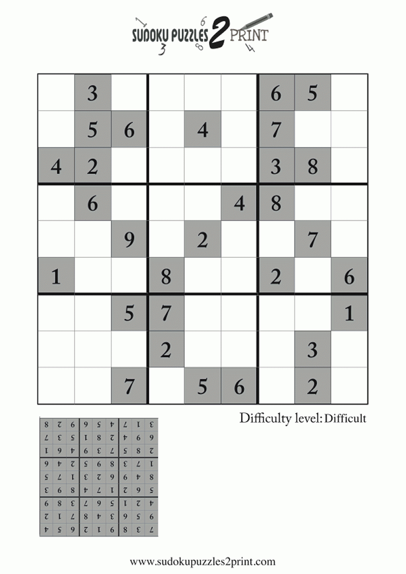 Featured Sudoku Puzzle To Print 3 - Free Printable Sudoku Pdf | Free ...