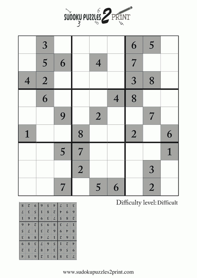 Featured Sudoku Puzzle To Print 3 - Free Printable Sudoku With Answers