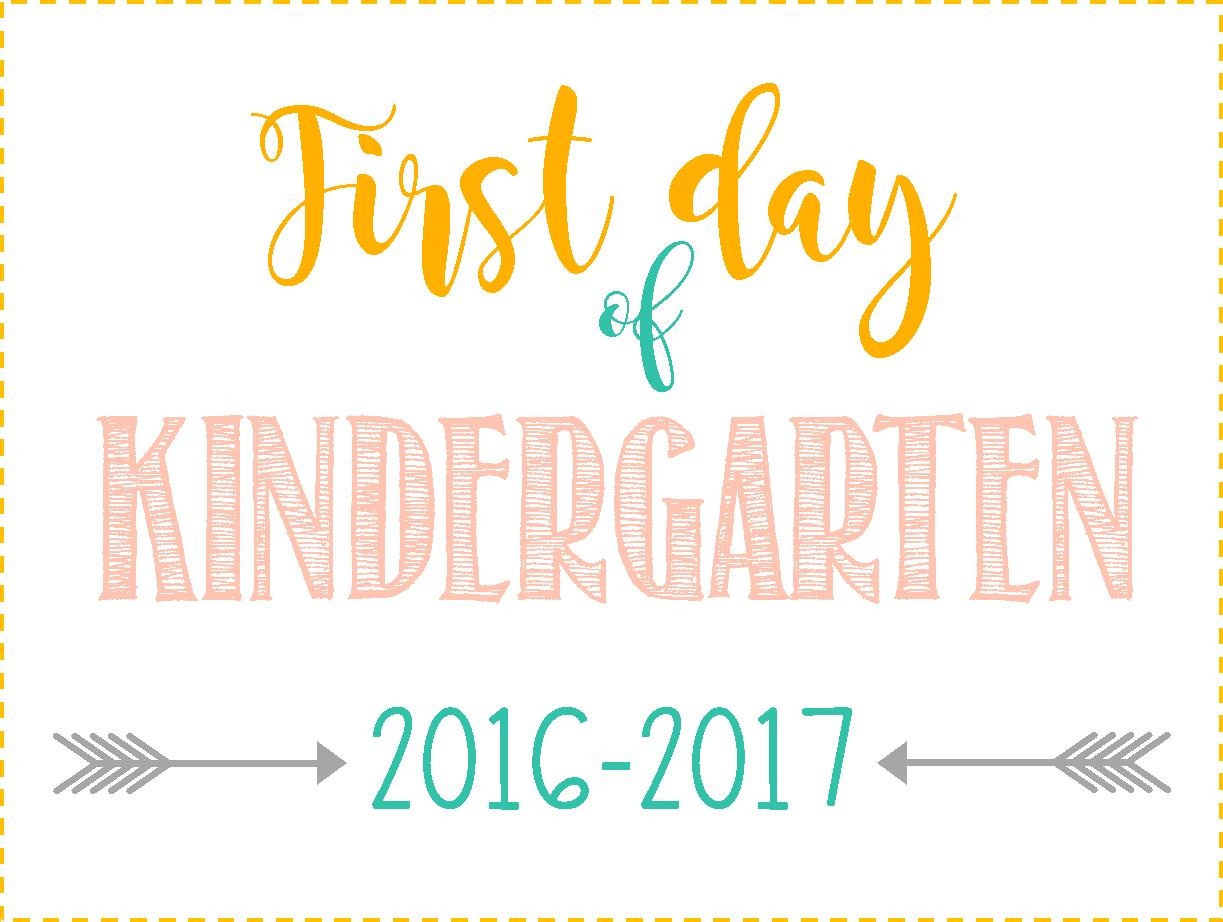 First Day Of School Signs: Free Printables *pre-School- 12Th Grade* - First Day Of Kindergarten Sign Free Printable