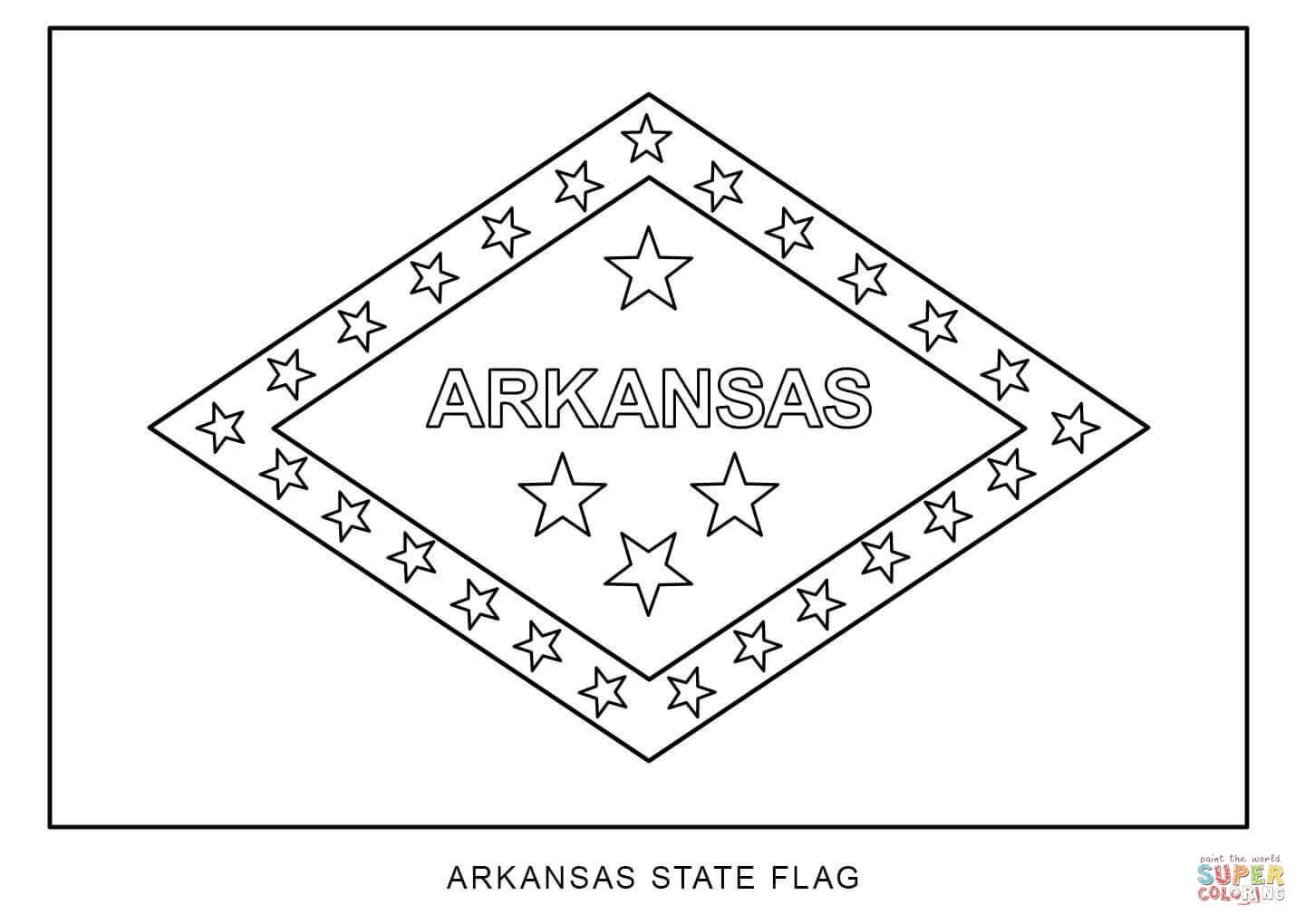 Flag Of Arkansas | Super Coloring | Camping Ideas | Printable - Free Printable Arkansas History Worksheets
