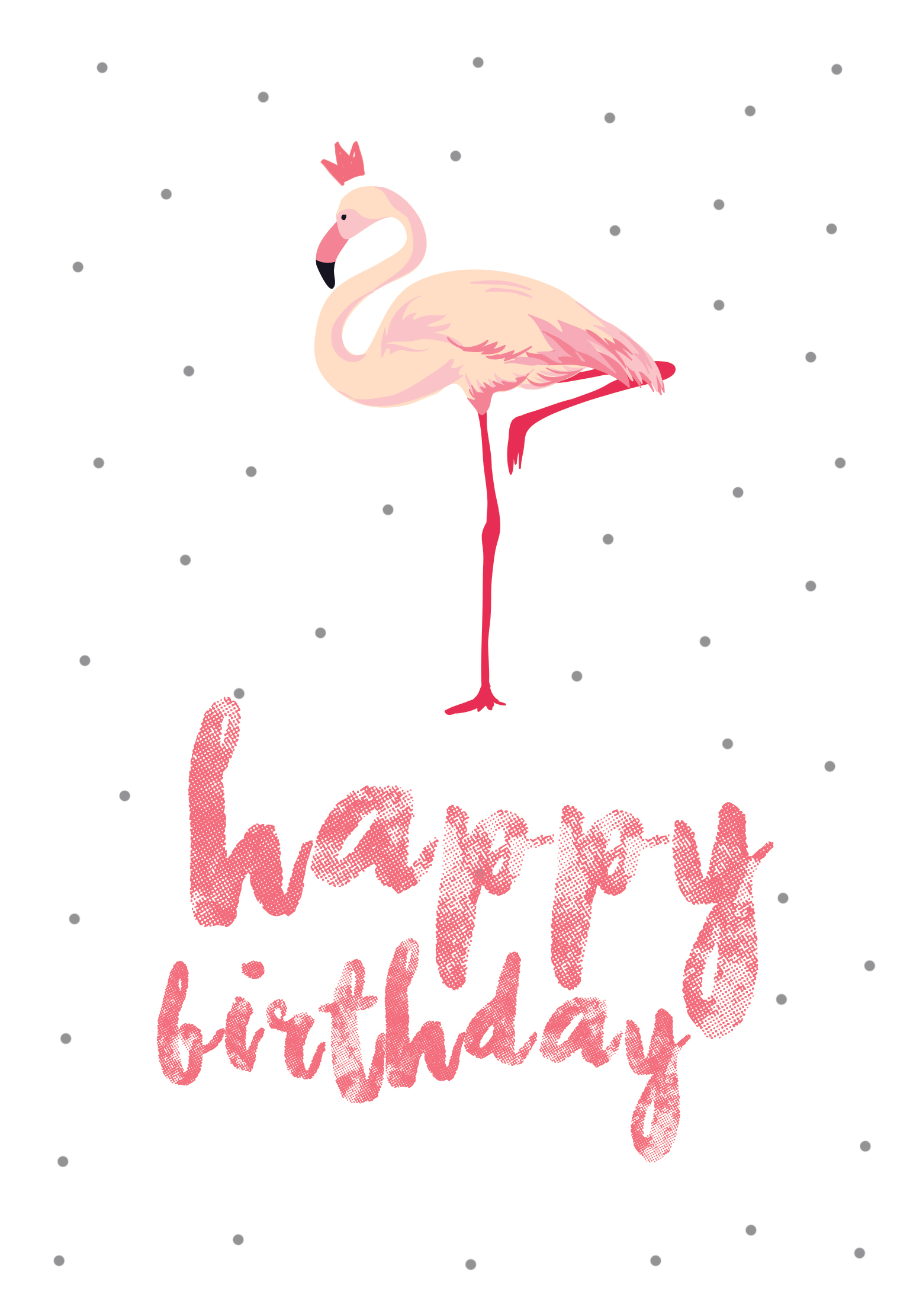 Flamingo Birthday - Free Printable Birthday Card | Greetings Island - Free Printable Bday Cards