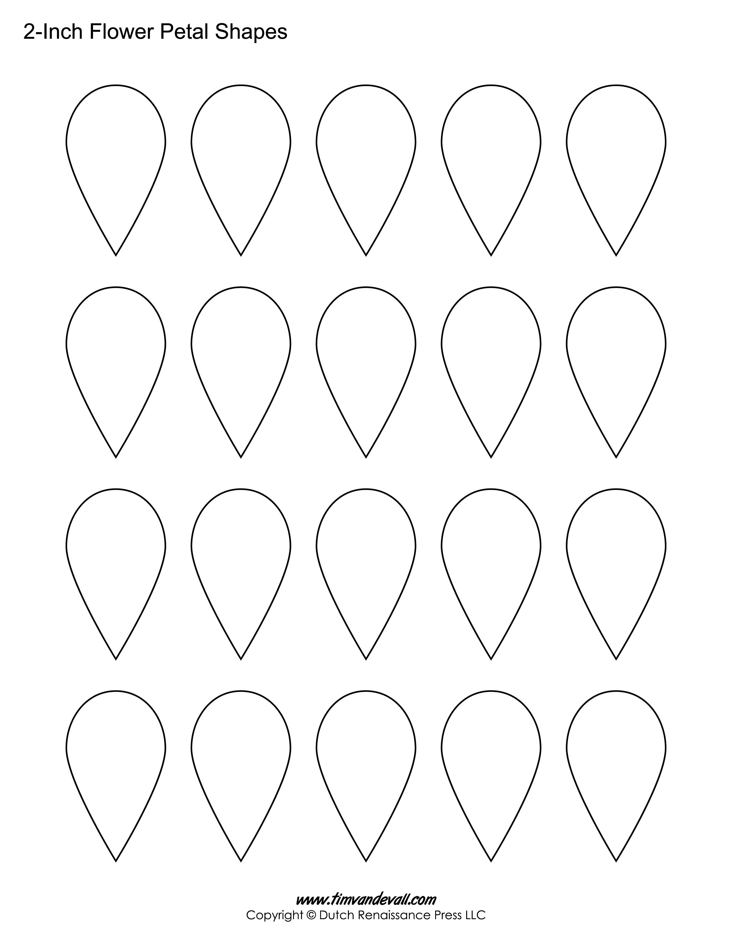 Flower Petal Shapes For Kids | Flower Templates | Flower Petal - Free Printable Flower Template