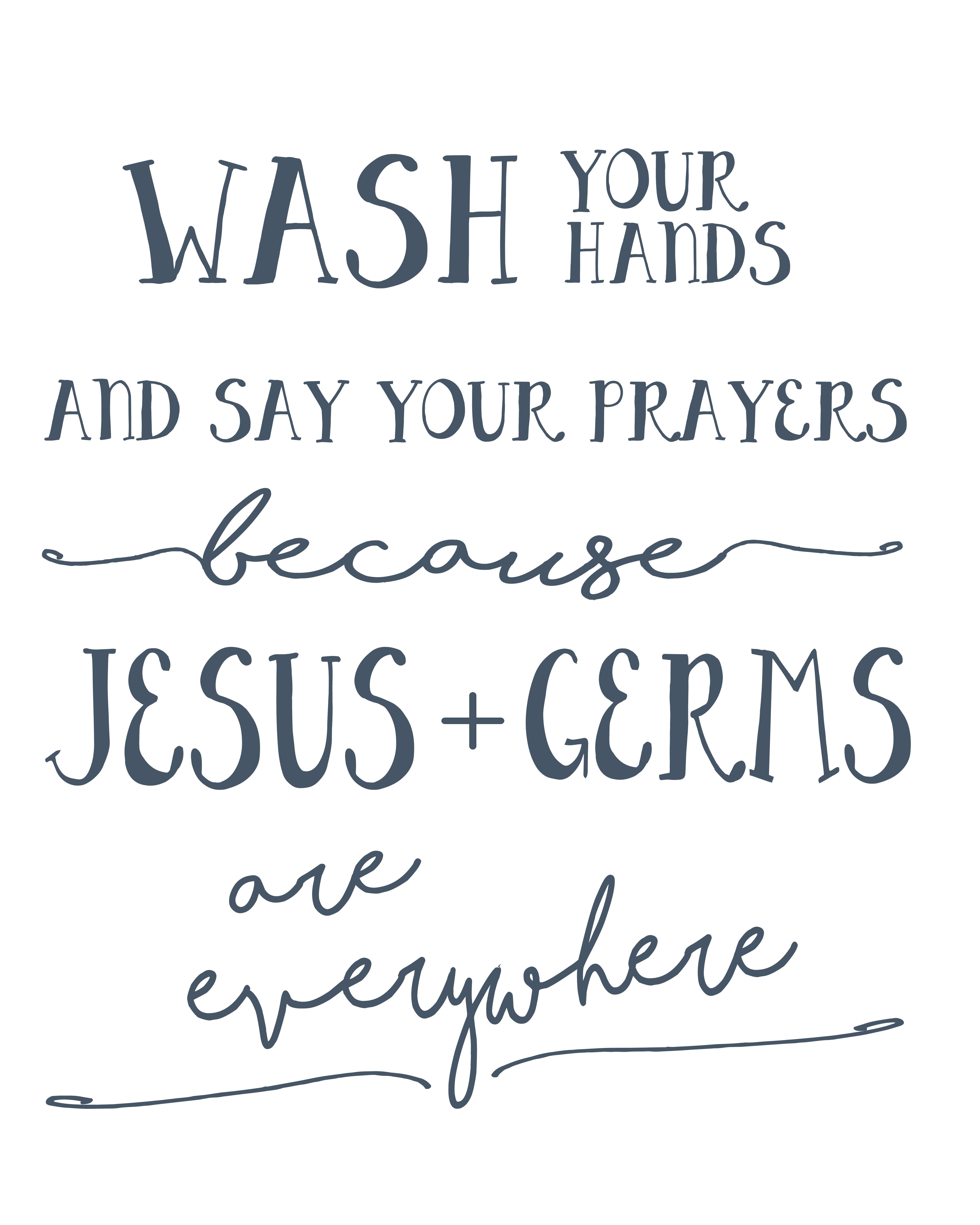 For The Girls Bathroom Wash Your Hands And Say Your Prayers Free - Wash Your Hands And Say Your Prayers Free Printable