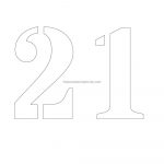 Free 11 Inch 21 Number Stencil | Numbers | Number Stencils, Free   Free Printable Number Stencils