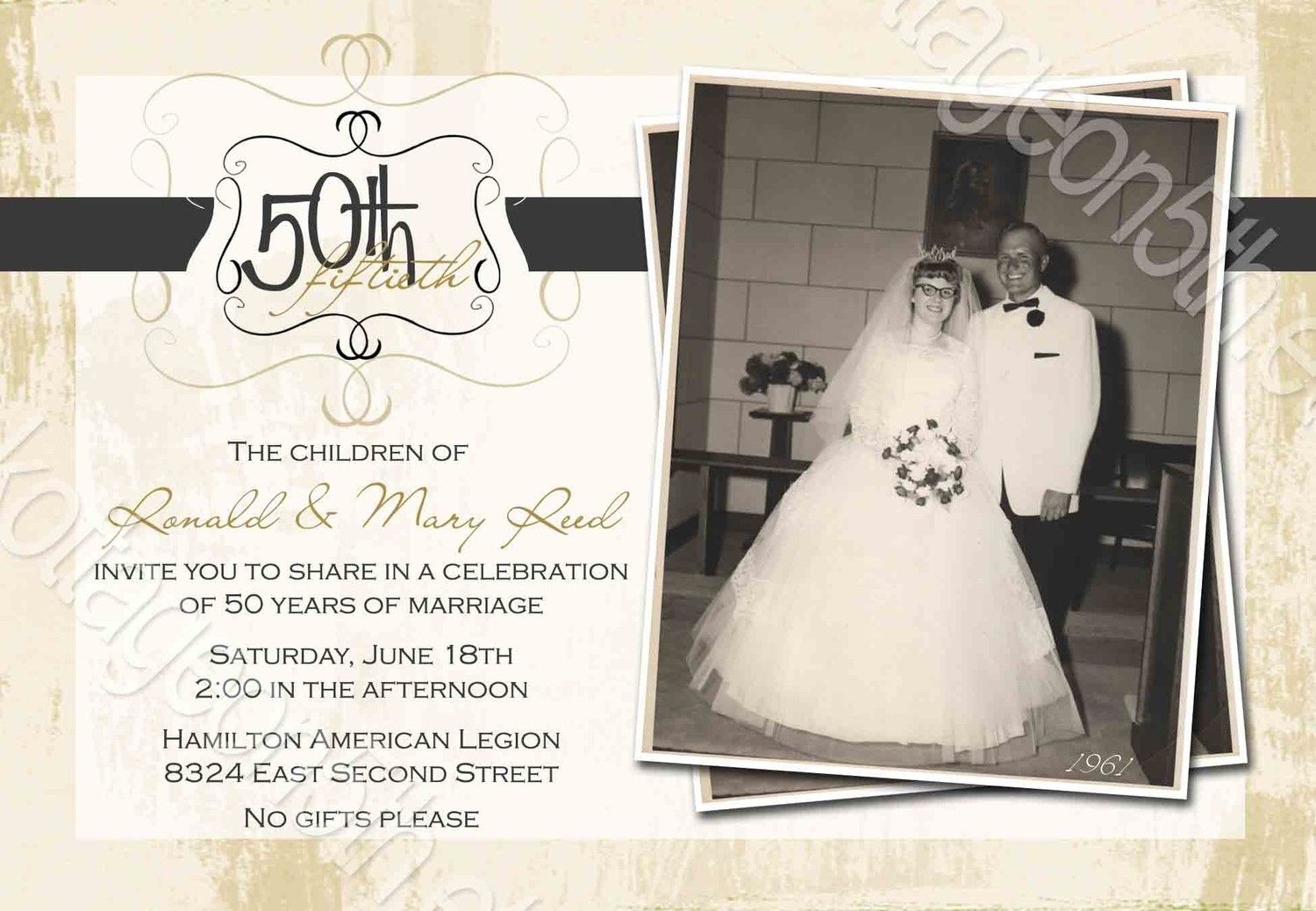 Free 60Th Anniversary Invitation Templates | David And Shirley 50Th - Free Printable 60Th Wedding Anniversary Invitations
