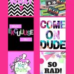 Free 80's Style Printables For All The 80's Lovers Out There   Printable 90S Props Free