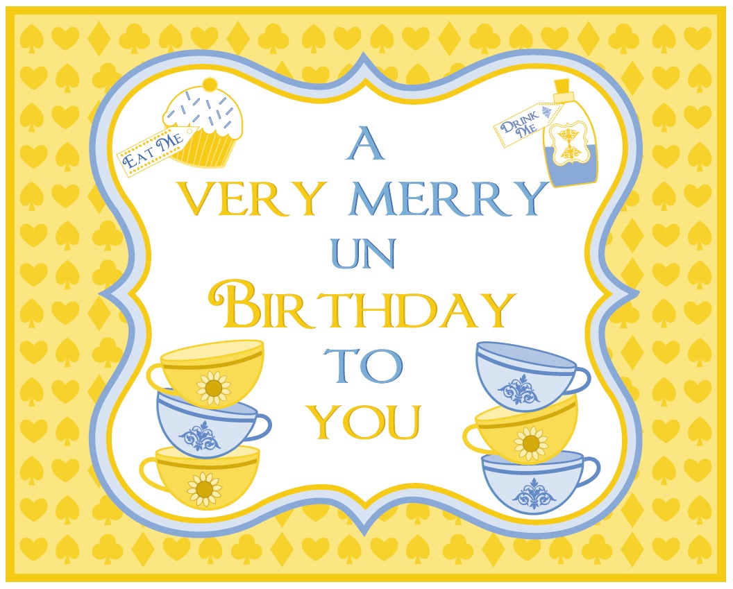 Free Alice In Wonderland Tea Party Printables From Printabelle - Alice In Wonderland Signs Free Printable