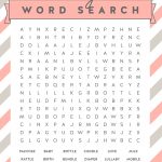 Free Baby Shower Word Search Puzzles   Free Baby Shower Games Printable Worksheets