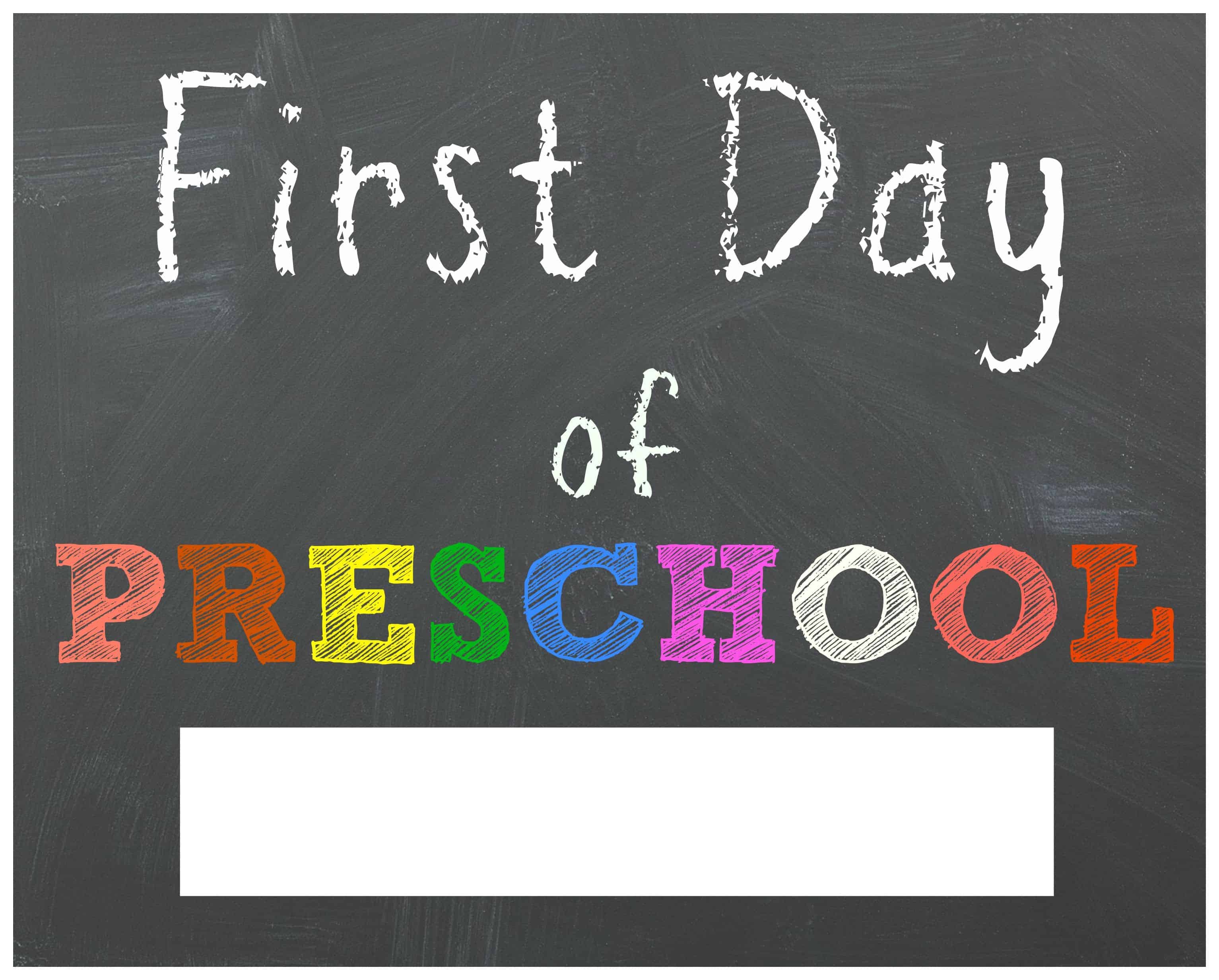 Free Back To School Printable Chalkboard Signs For First Day Of - First Day Of Kindergarten Sign Free Printable