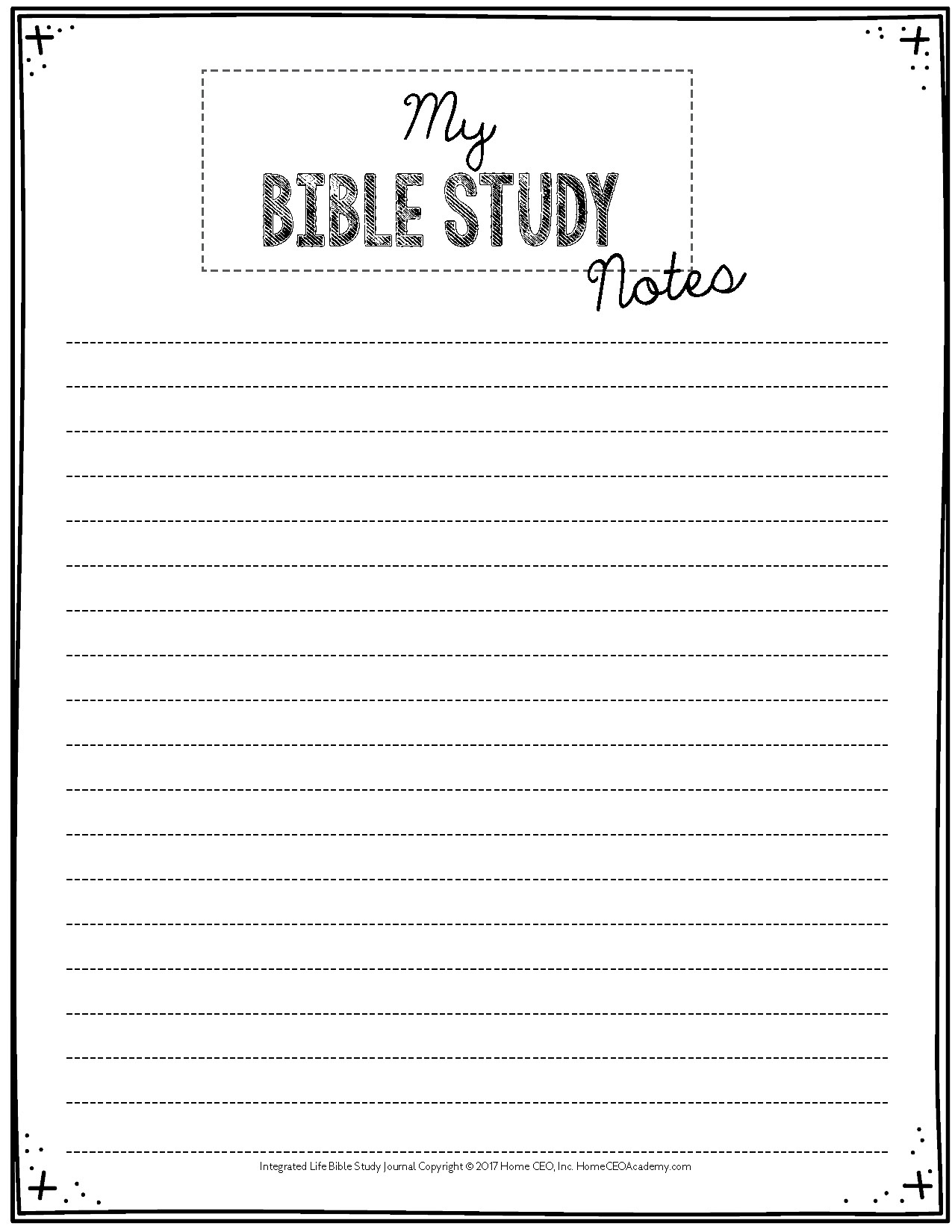 Free Bible Study Printables - Free Printable Bible Study Journal Pages ...