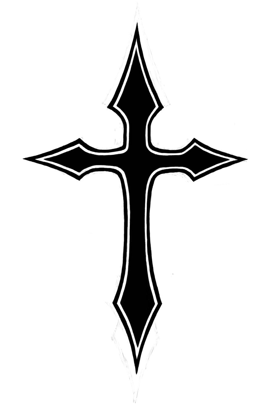 Free Black And White Cross Tattoo, Download Free Clip Art, Free Clip - Free Printable Cross Tattoo Designs