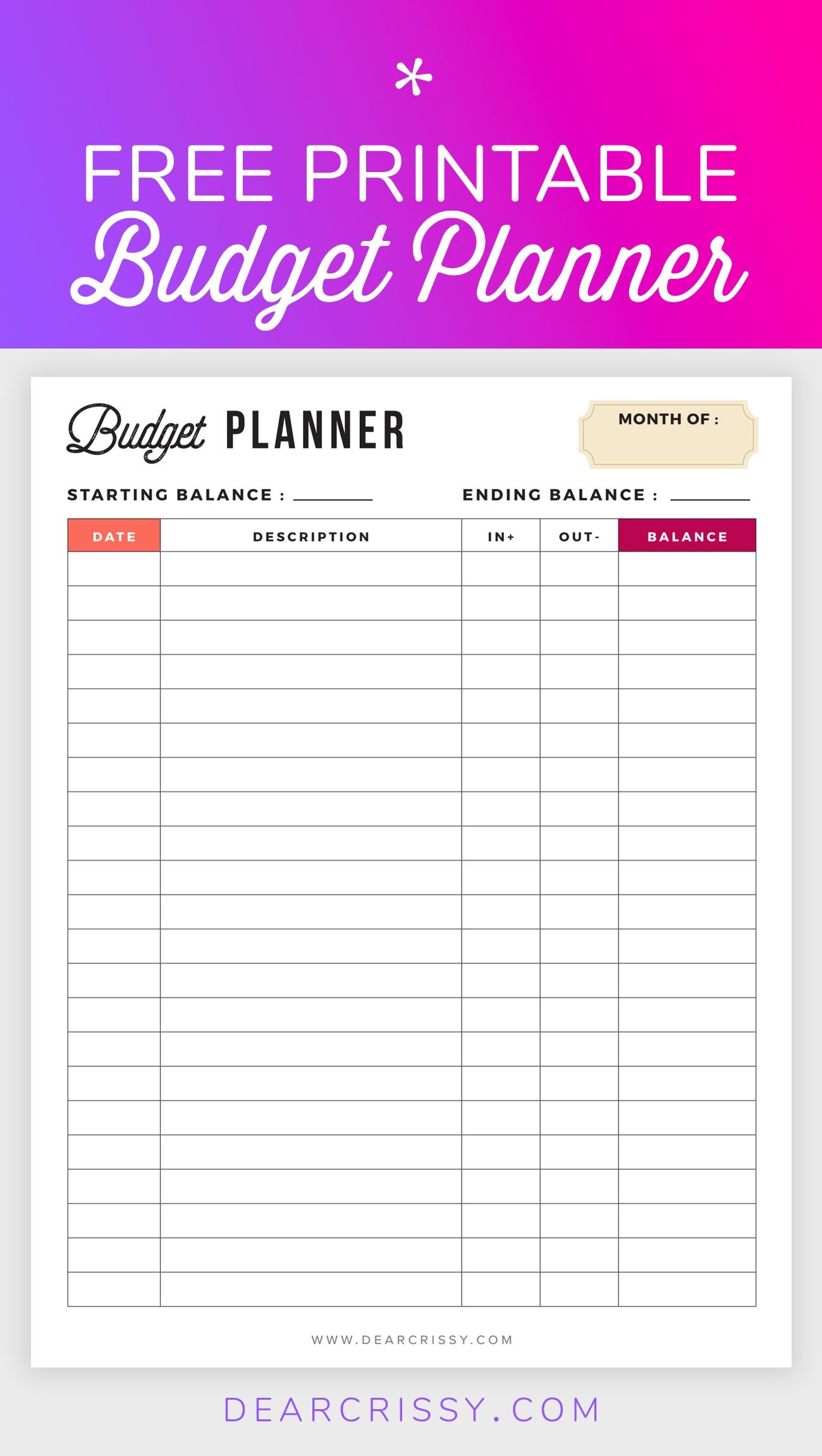 Free Budget Planner Printable - Printable Finance Planner | Home - Free Printable Finance Sheets