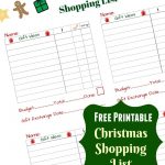 Free Christmas Shopping List Printable: Get Organized! | Must Have   Free Printable Christmas List