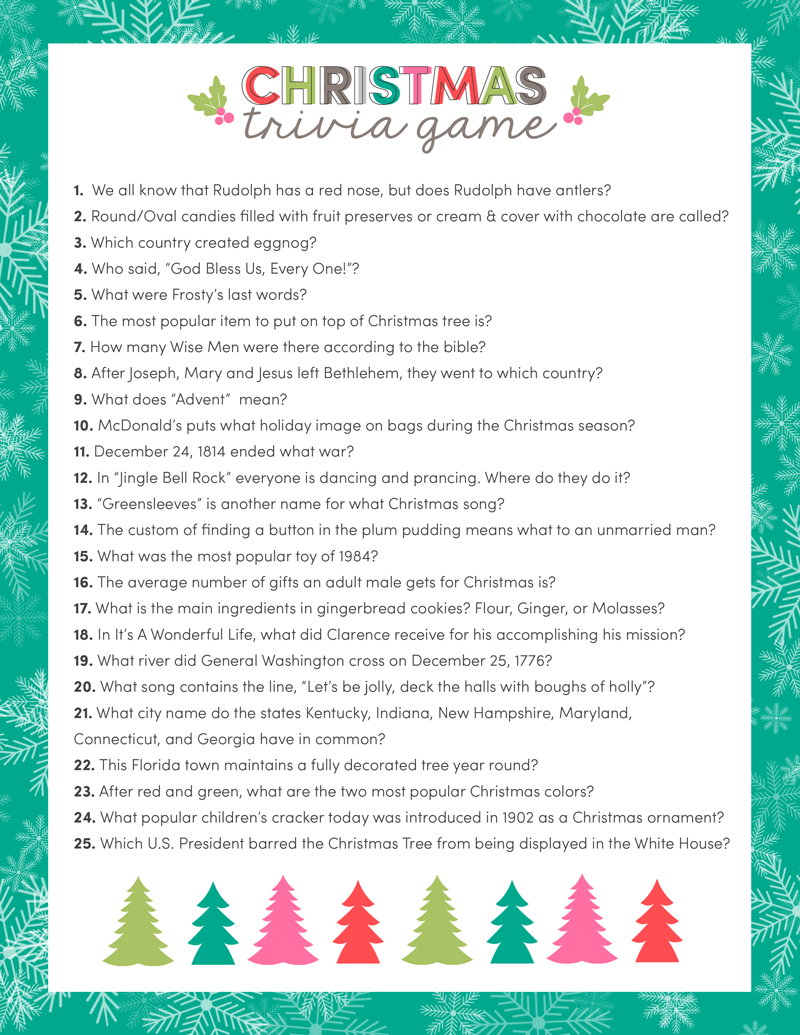 Free Printable Christmas Song Picture Game Free Printable