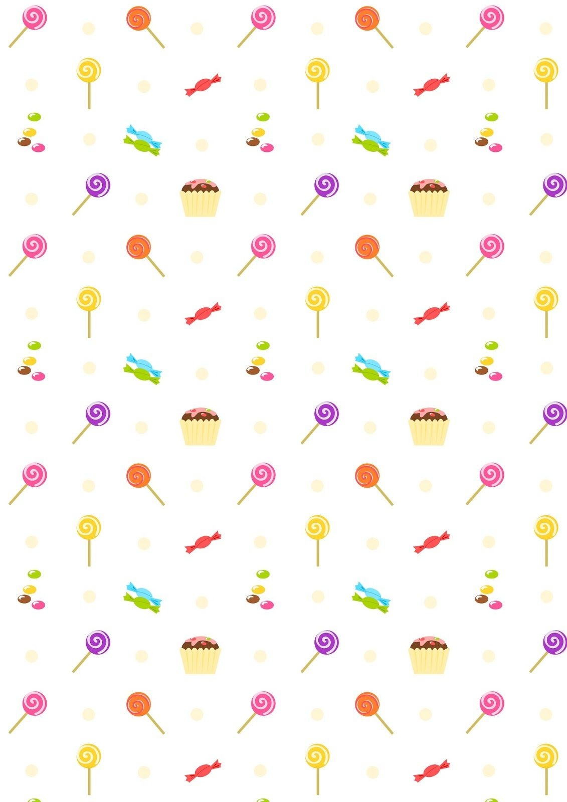 Free Digital Birthday Scrapbooking Paper : Sweets - Ausdruckbares - Free Printable Wallpaper Patterns