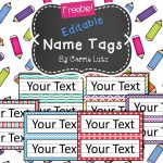 Free Editable!! Chevron, Dots Or Rainbow.simple Name Tags Type In   Free Printable Name Tags For School Desks