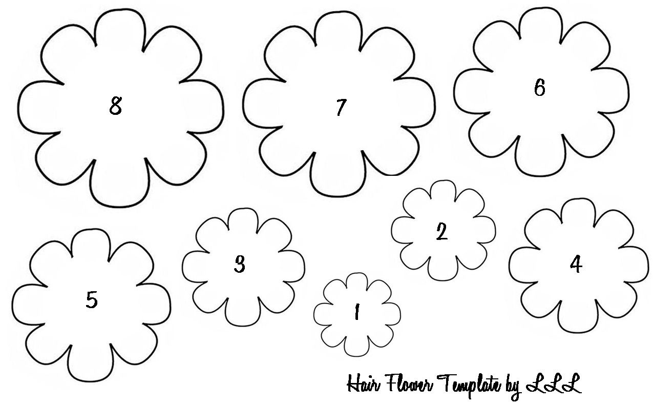 Free Fabric Flower Patterns | The Lovely Life Of Lindsay: Baby Hair - Free Printable Flower Template