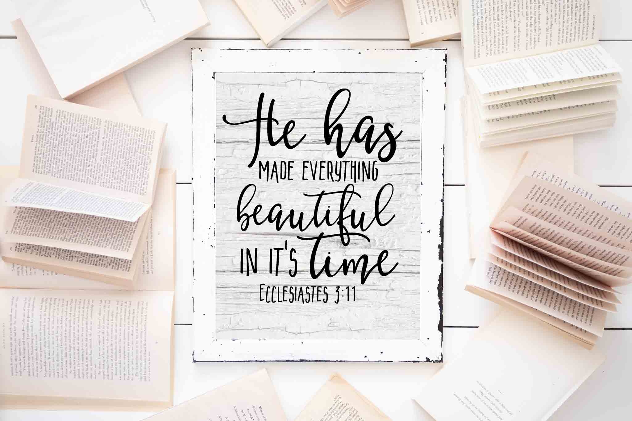 Free Farmhouse Scripture Printables - The Mountain View Cottage - Free Printable Scripture Verses