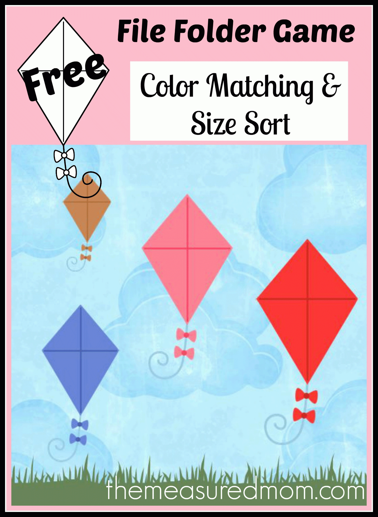 Free File Folder Game For Preschoolers: Kites! - The Measured Mom - Free Printable File Folders For Preschoolers