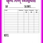 Free Food Diary And Calorie Tracker Printable | Thrifty Thursday   Free Printable Calorie Counter Journal