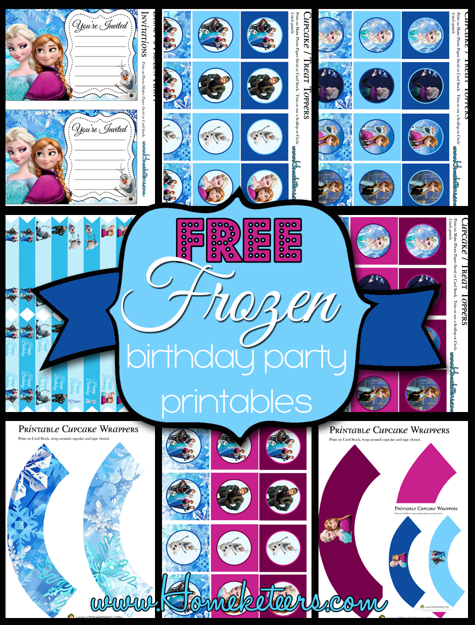 Free Frozen Birthday Party Printables - Frozen Happy Birthday Banner Free Printable