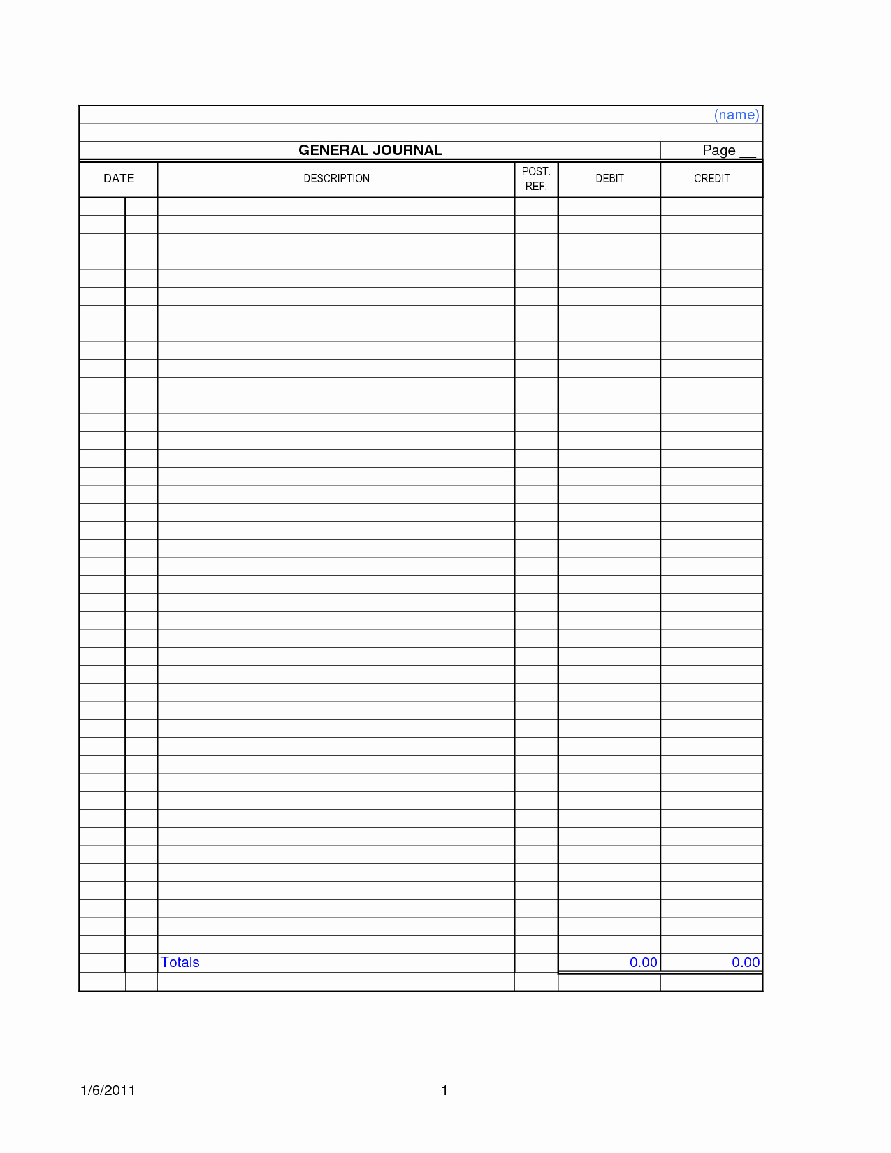 Free General Ledger Sheets Unique 9 Best Of Printable Accounting - Free Printable Accounting Ledger