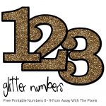 Free Glitter Numbers 0   9 To Download And Print   Free Printable Numbers