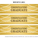 Free Gold Graduation Printables | Catch My Party   Free Printable Water Bottle Labels Graduation