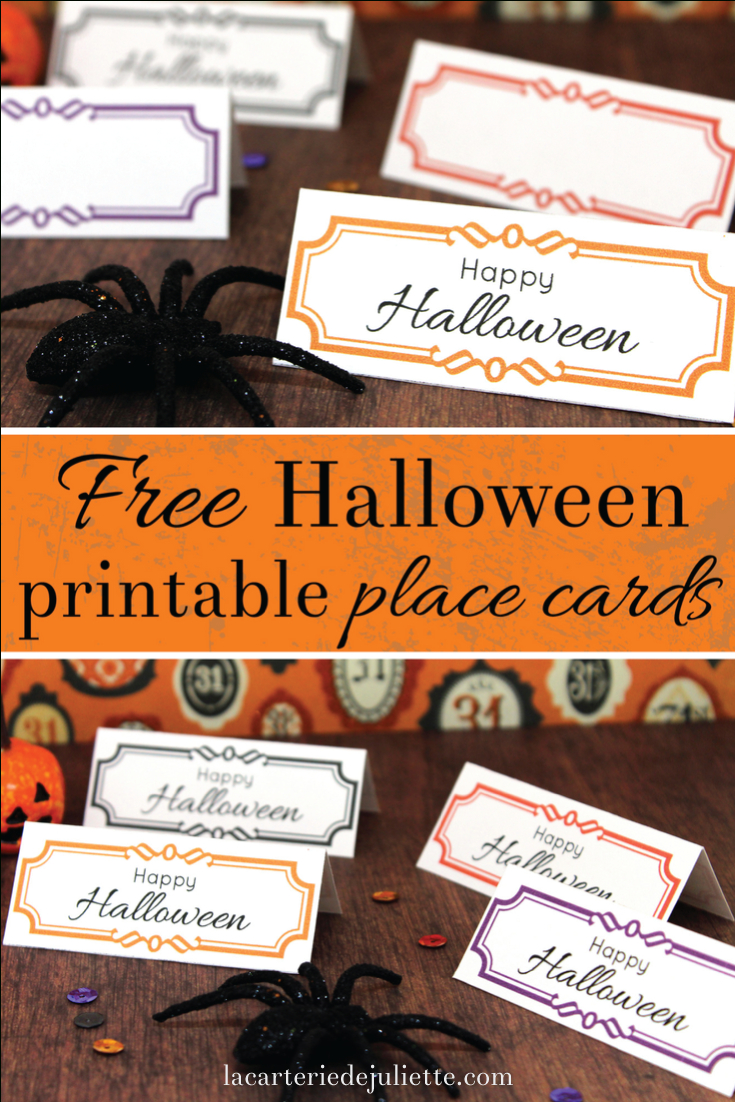 Free Halloween Printable Place Cards! - La Carterie De Juliette - Free Printable Halloween Place Cards